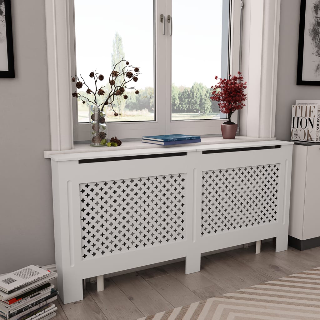 vidaXL Radiator Cover Radiator Guard for Home Office Heater Cabinet Cover MDF-11