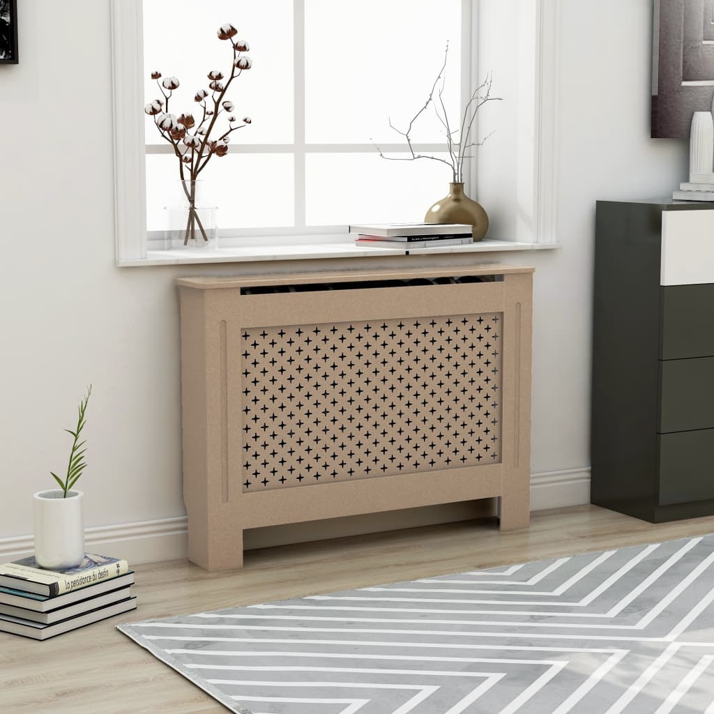 vidaXL Radiator Cover Radiator Guard for Home Office Heater Cabinet Cover MDF-8