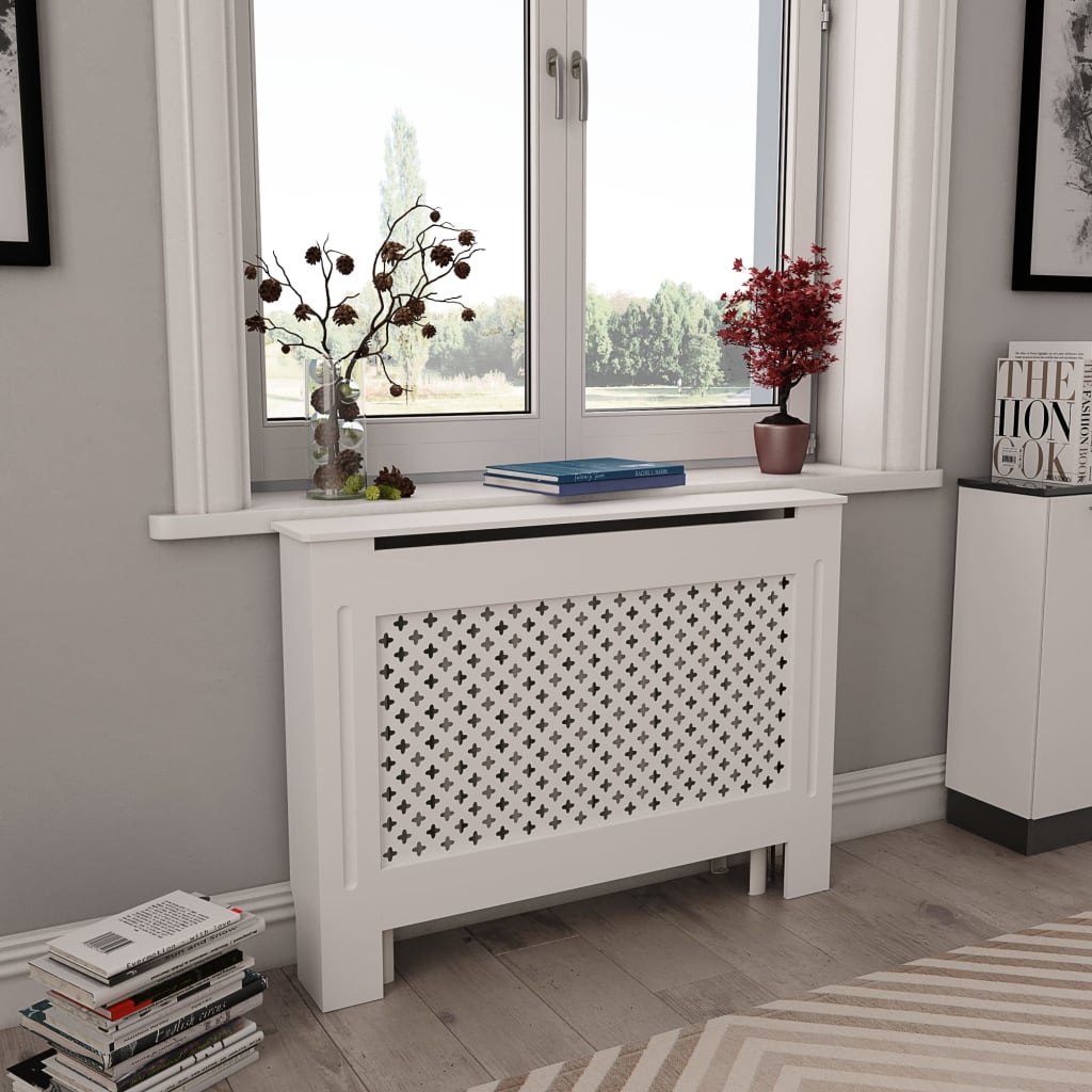 vidaXL Radiator Cover Radiator Guard for Home Office Heater Cabinet Cover MDF-12