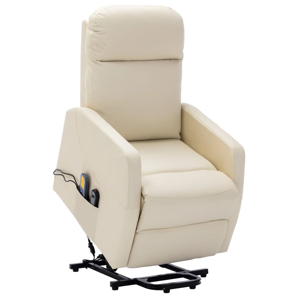 vidaXL Power Lift Recliner Electric Lift Chair for Home Theater Faux Leather