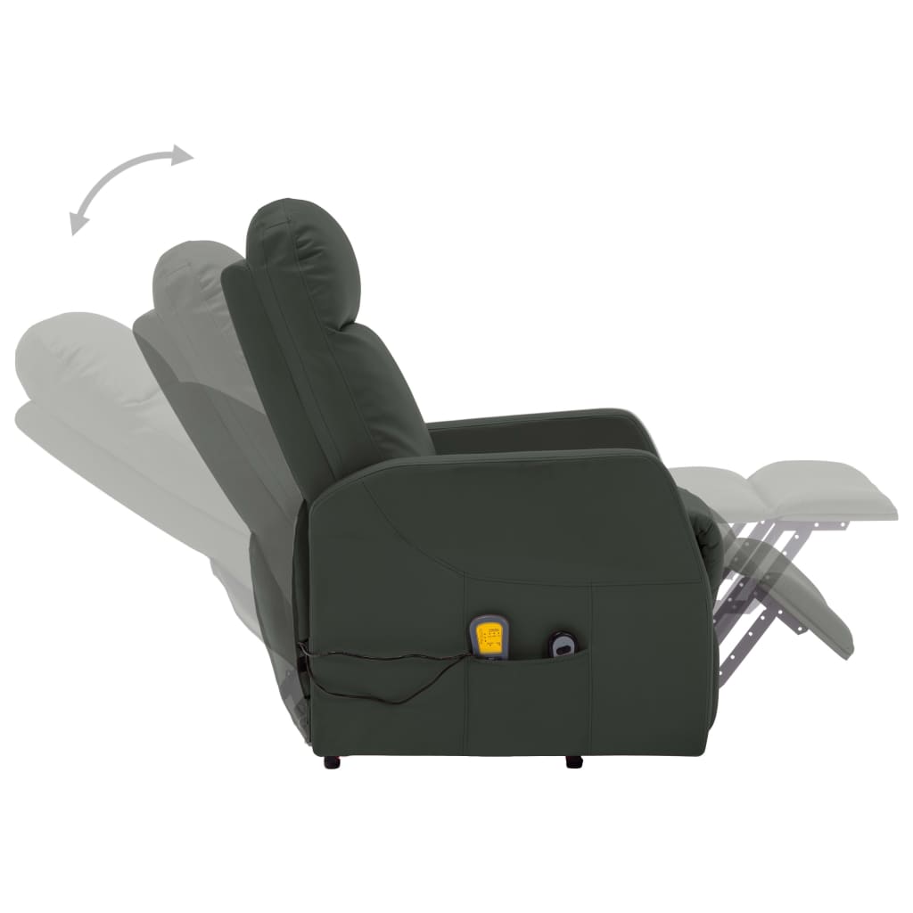 vidaXL Power Lift Recliner Electric Lift Chair for Home Theater Faux Leather