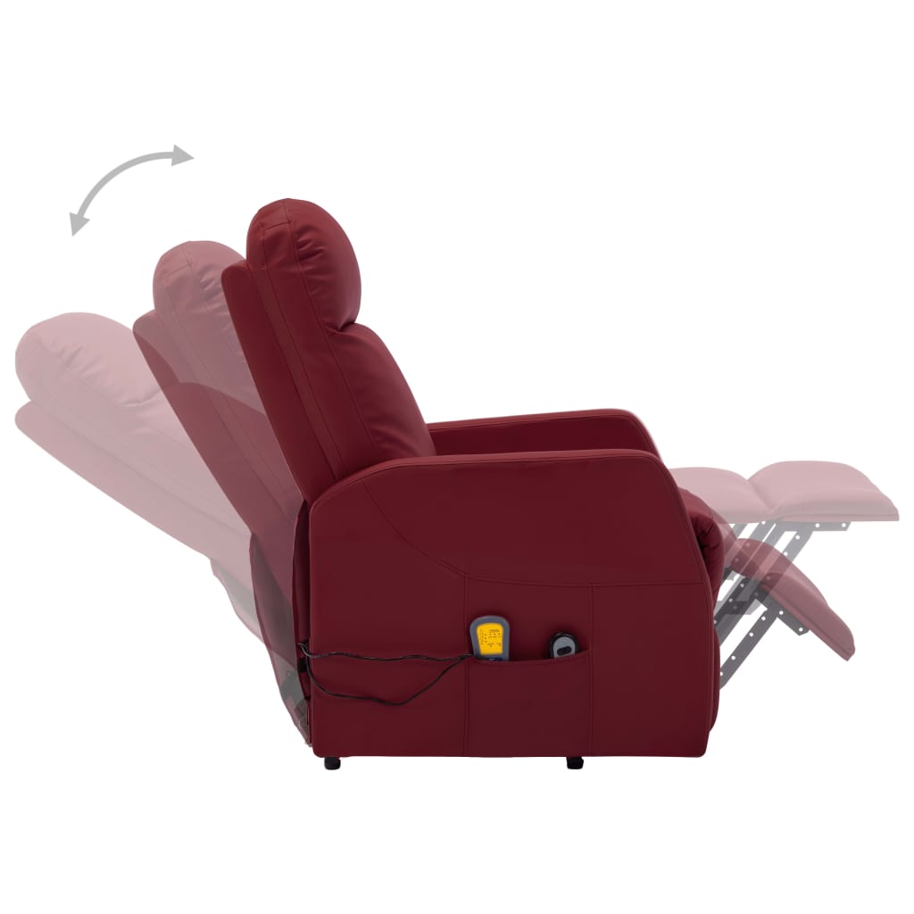 vidaXL Power Lift Recliner Electric Lift Chair for Home Theater Faux Leather